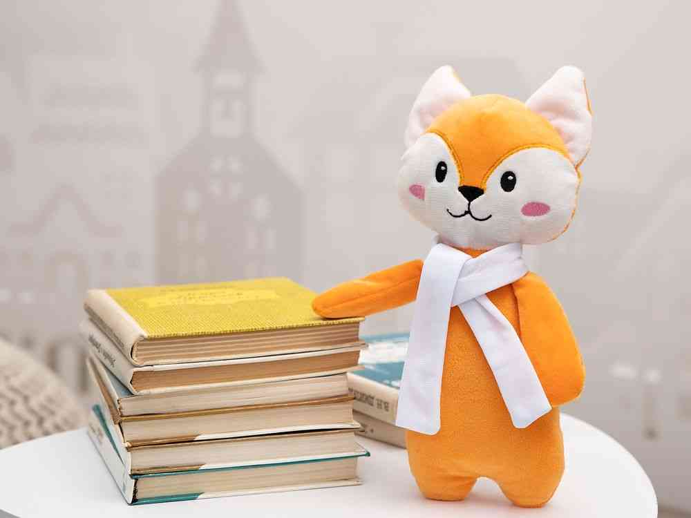 Мягкая игрушка Beastie Toys, лисенок с белым шарфом - 4