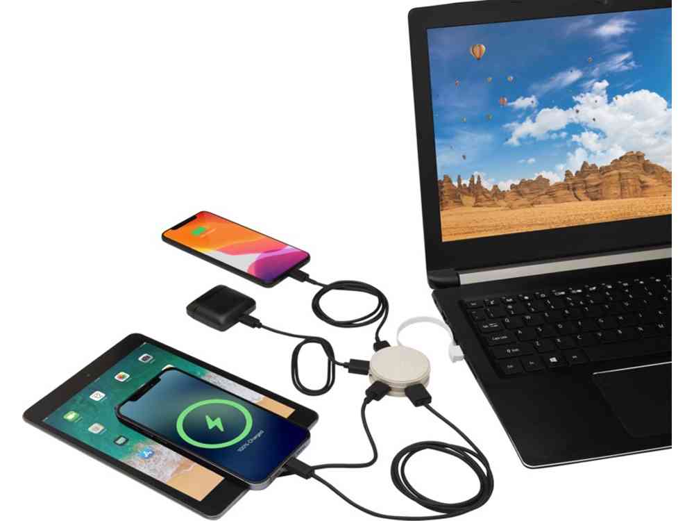 USB-концентратор Kenzu из пшеничной соломы - 4
