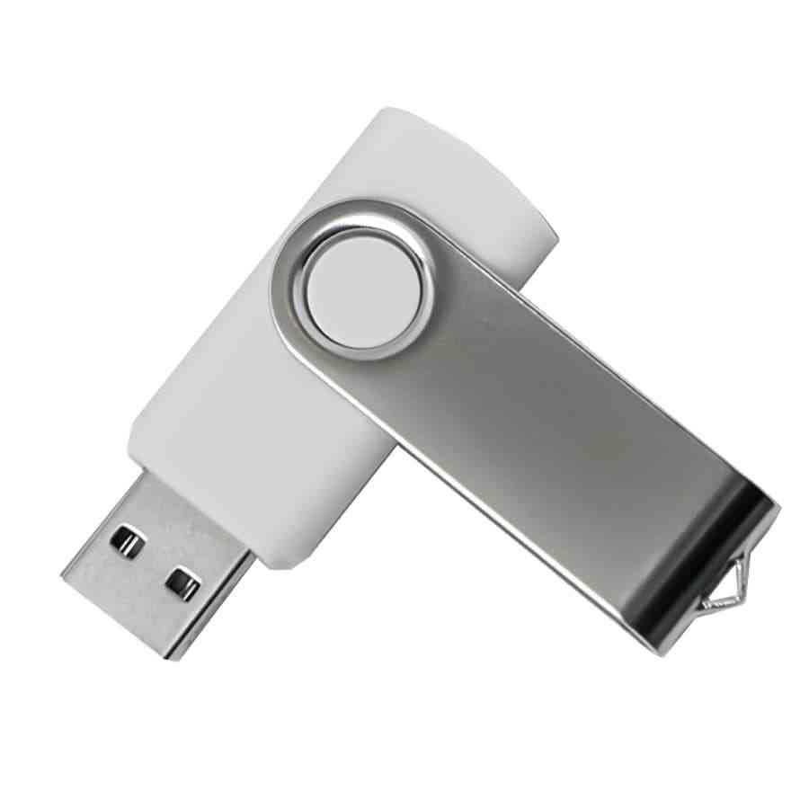 USB flash-карта DOT (8Гб), белый, 5,8х2х1,1см,пластик металл - 2