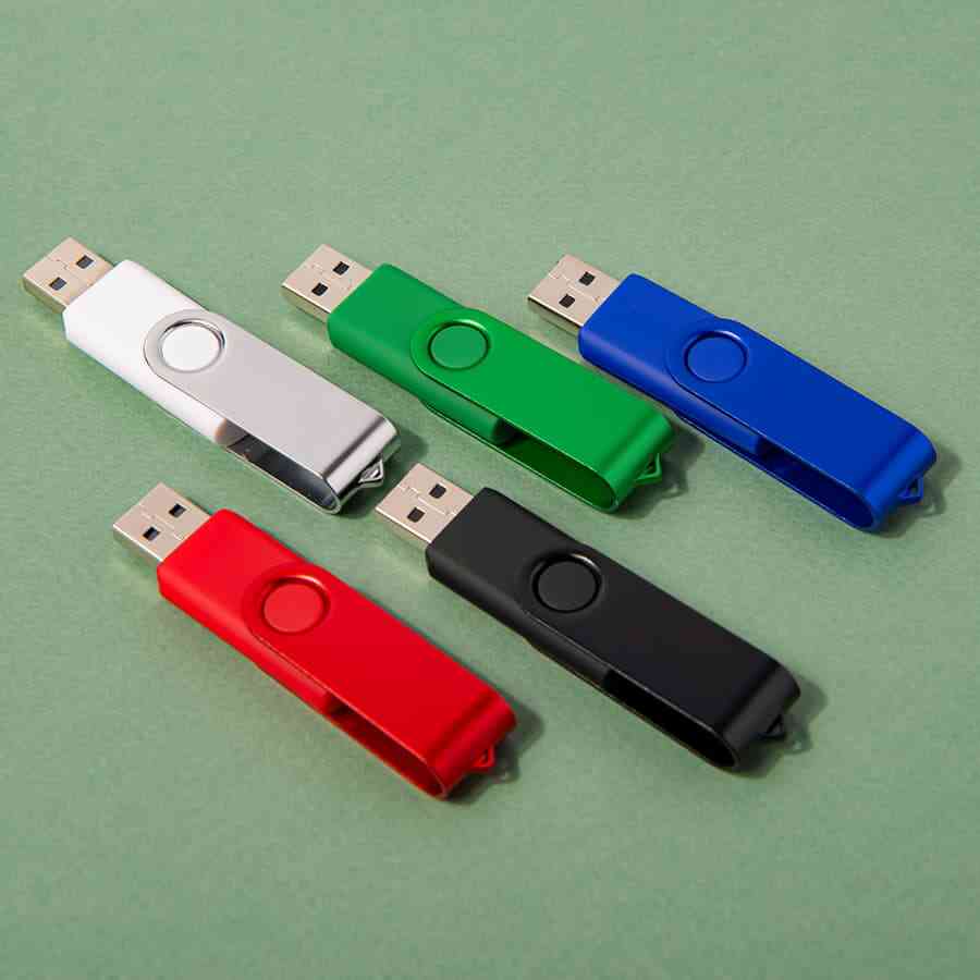 USB flash-карта DOT (8Гб), белый, 5,8х2х1,1см,пластик металл - 6