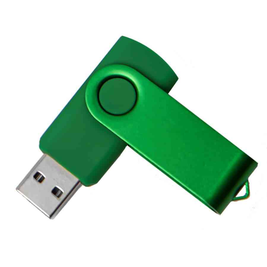 USB flash-карта DOT (16Гб), зеленый, 5,8х2х1,1см, пластик, металл - 2