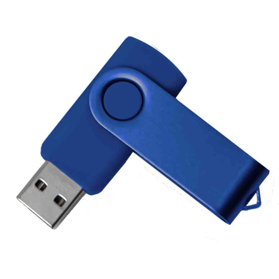 USB flash-карта DOT (16Гб), синий, 5,8х2х1,1см, пластик, металл - 2