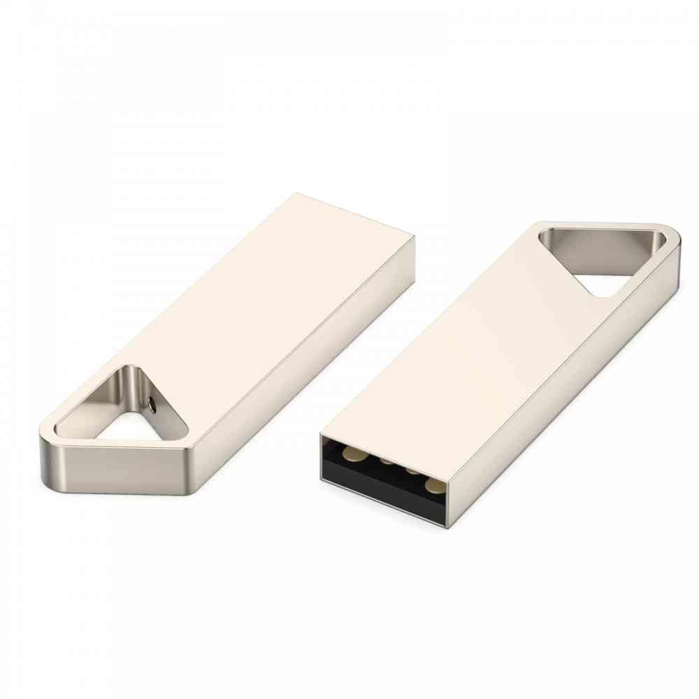 USB flash-карта SPLIT (16Гб), серебристая, 3,6х1,2х0,5 см, металл - 2