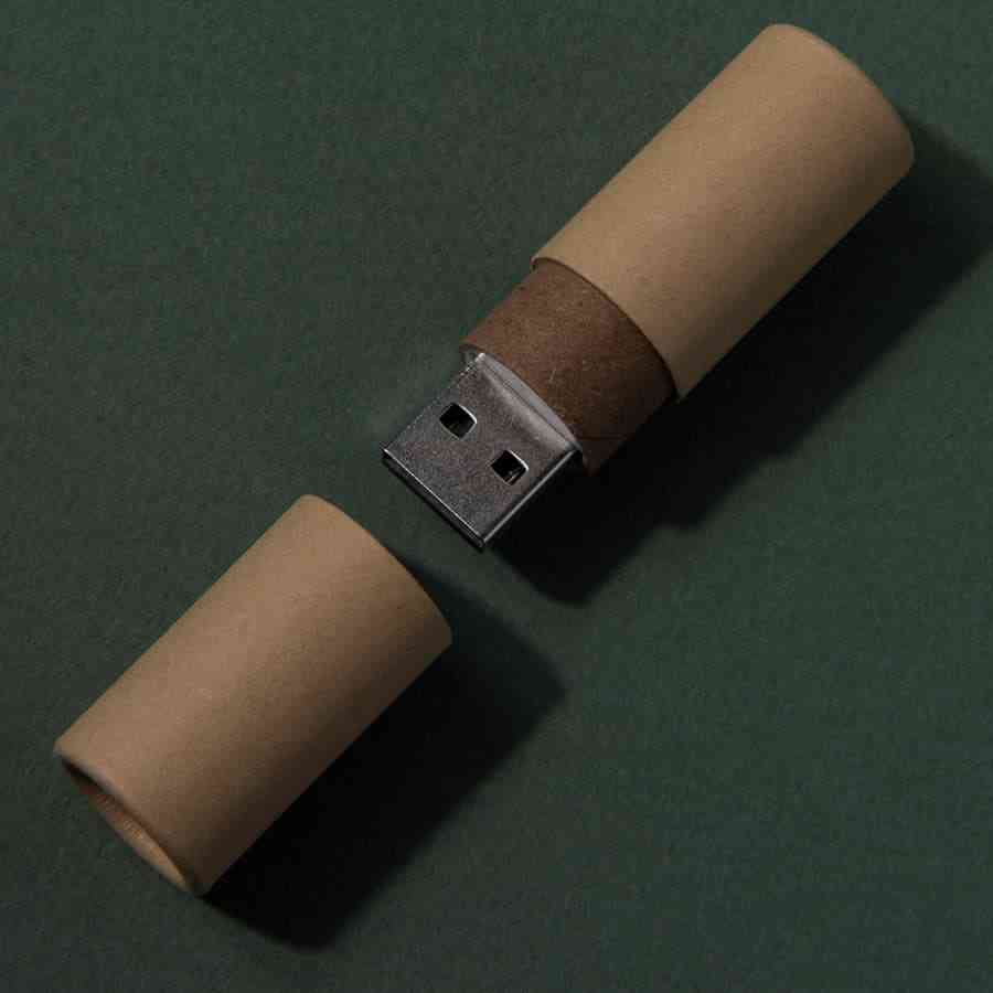 USB flash-карта TUBE (8Гб), натуральная, 6,0х1,7х1,7 см, картон - 4