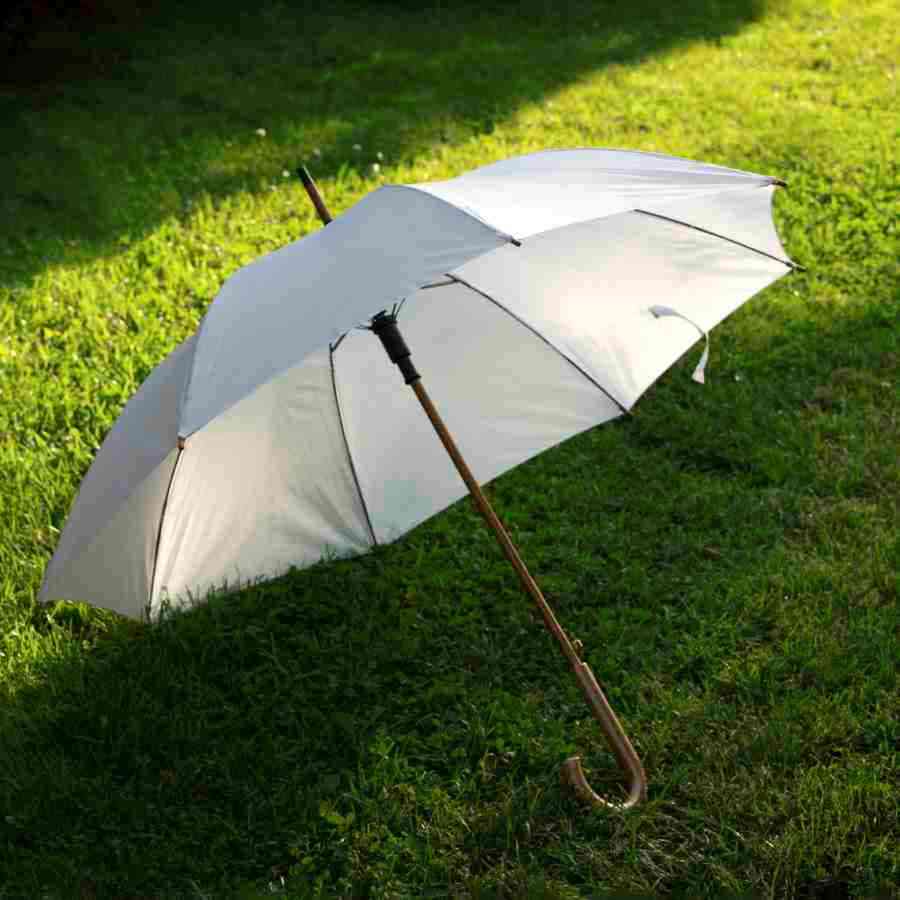 Зонт-трость механический, деревянная ручка - 3