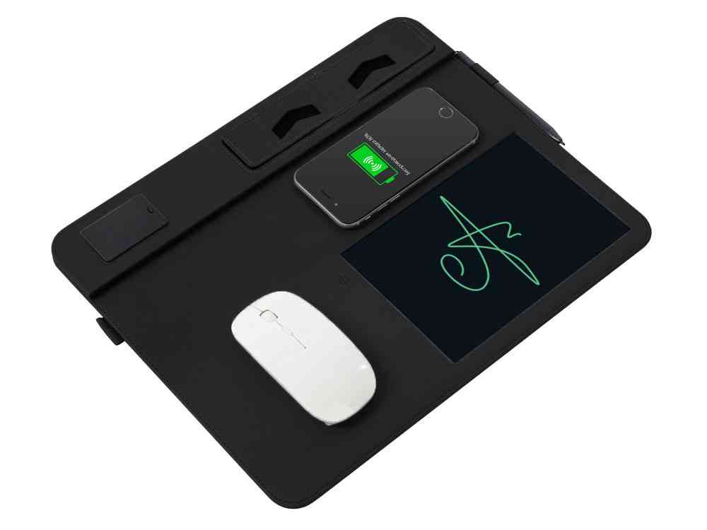 Многофункциональный коврик для мыши Multi Pad с беспроводной зарядкой и LCD экраном, 10 Вт - 4