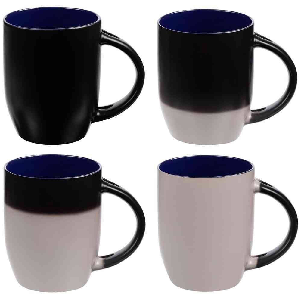 Кружка-хамелеон Melty с ложкой, черная с синим - 5