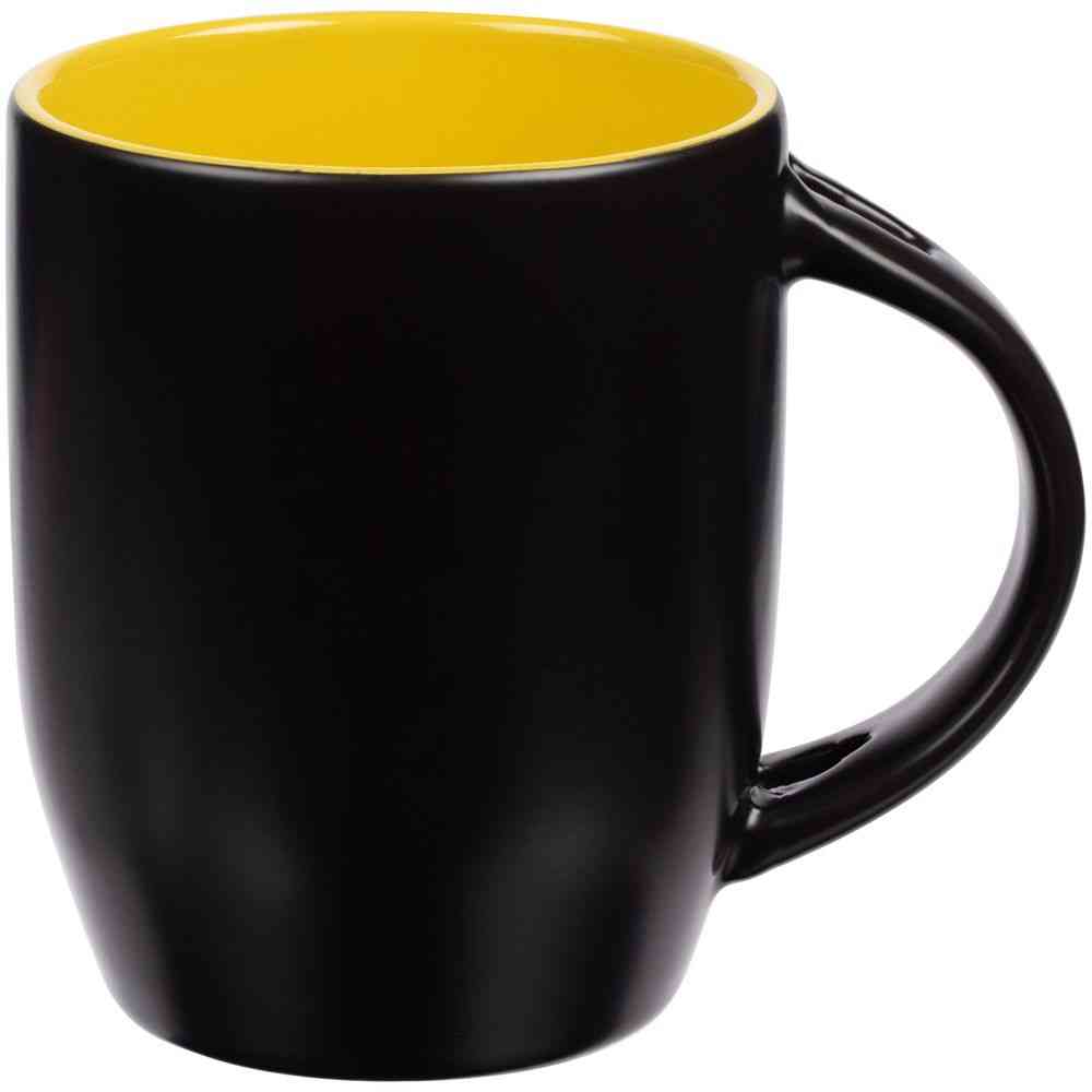 Кружка-хамелеон Melty с ложкой, черная с желтым - 2