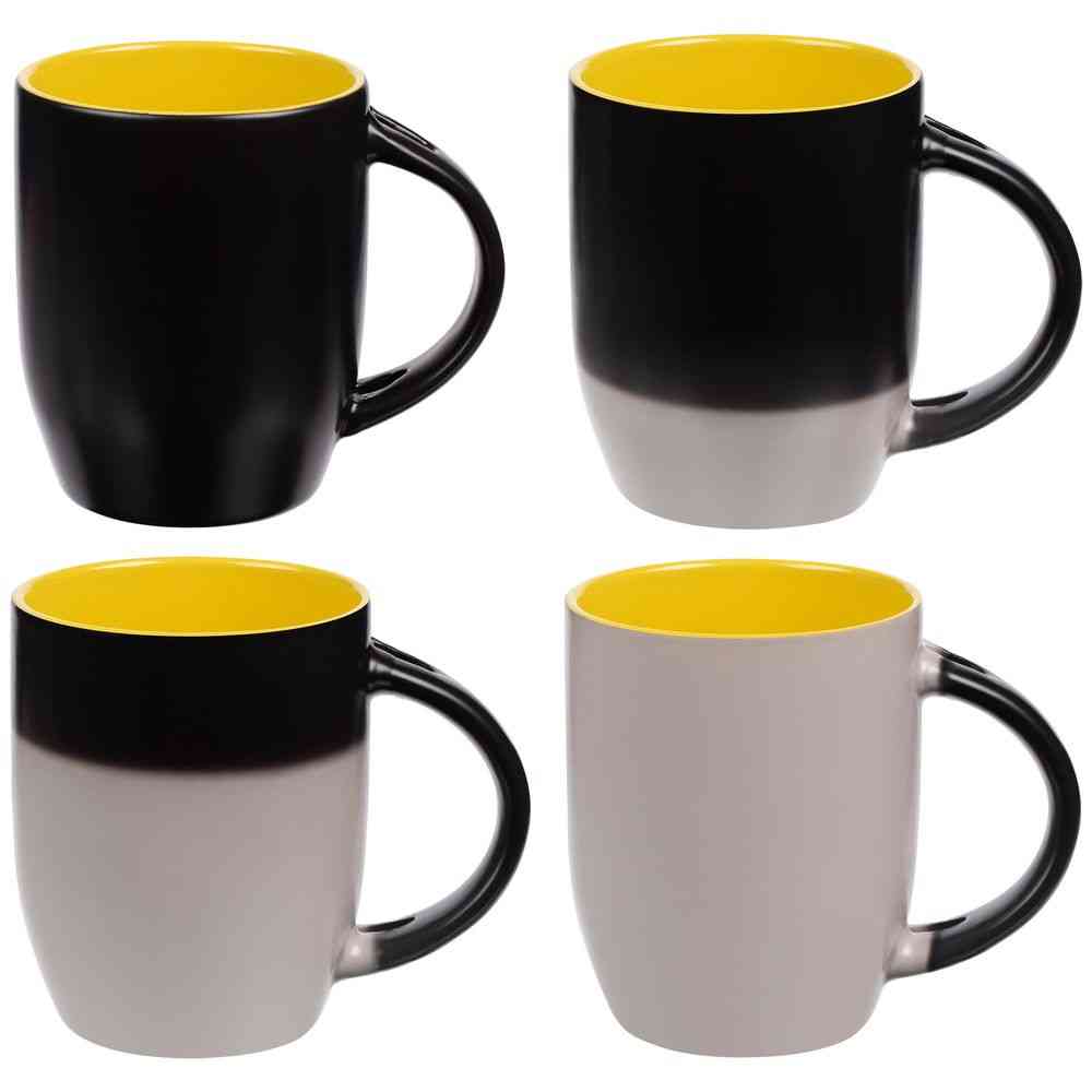 Кружка-хамелеон Melty с ложкой, черная с желтым - 5