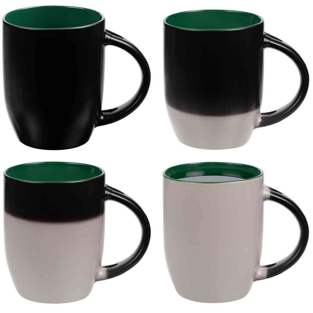 Кружка-хамелеон Melty с ложкой, черная с зеленым - 5