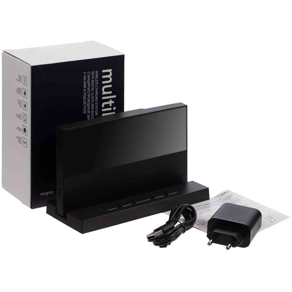 Зарядная станция с часами и подсветкой multiEnergy, черная - 9