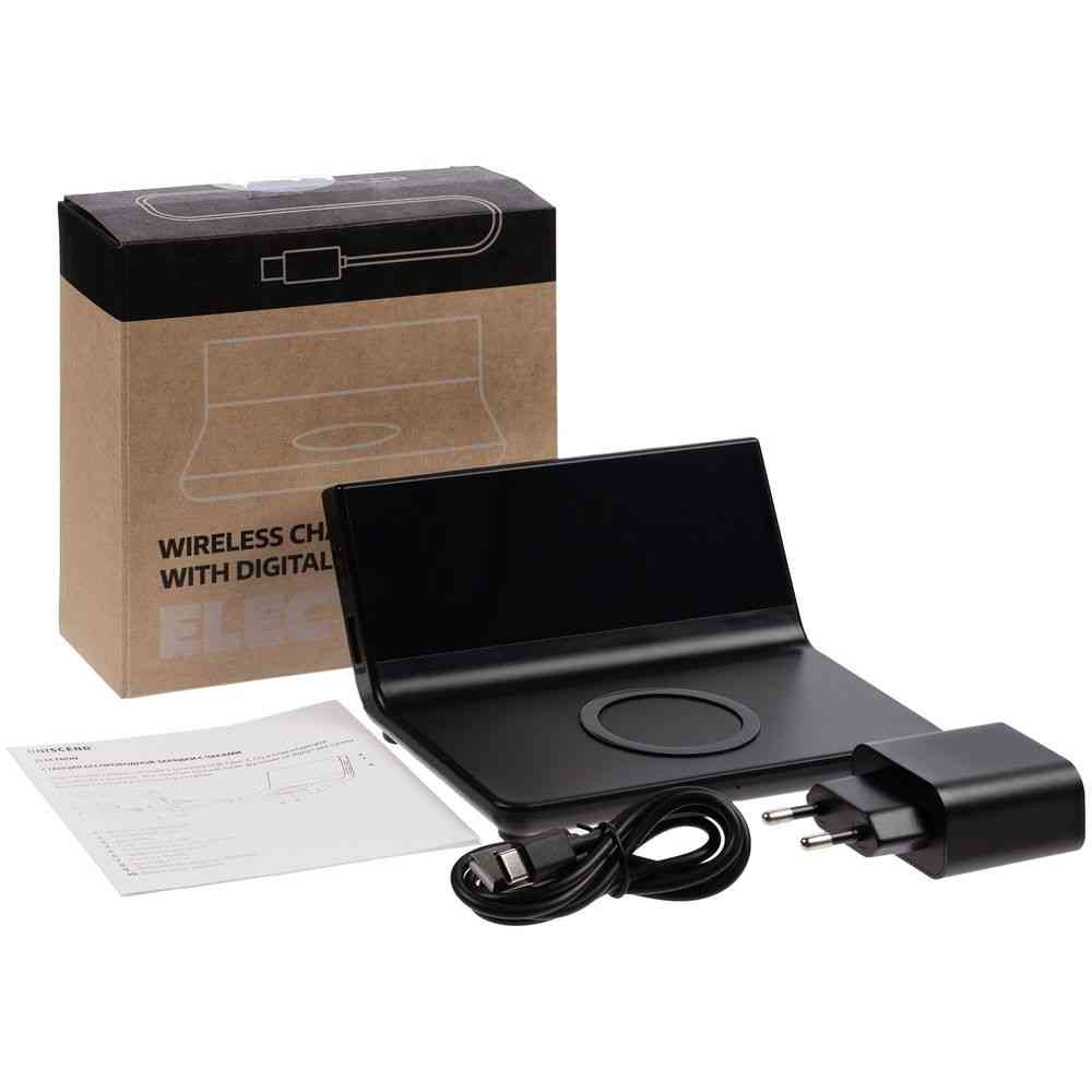 Зарядная станция с часами Electron, черная - 11