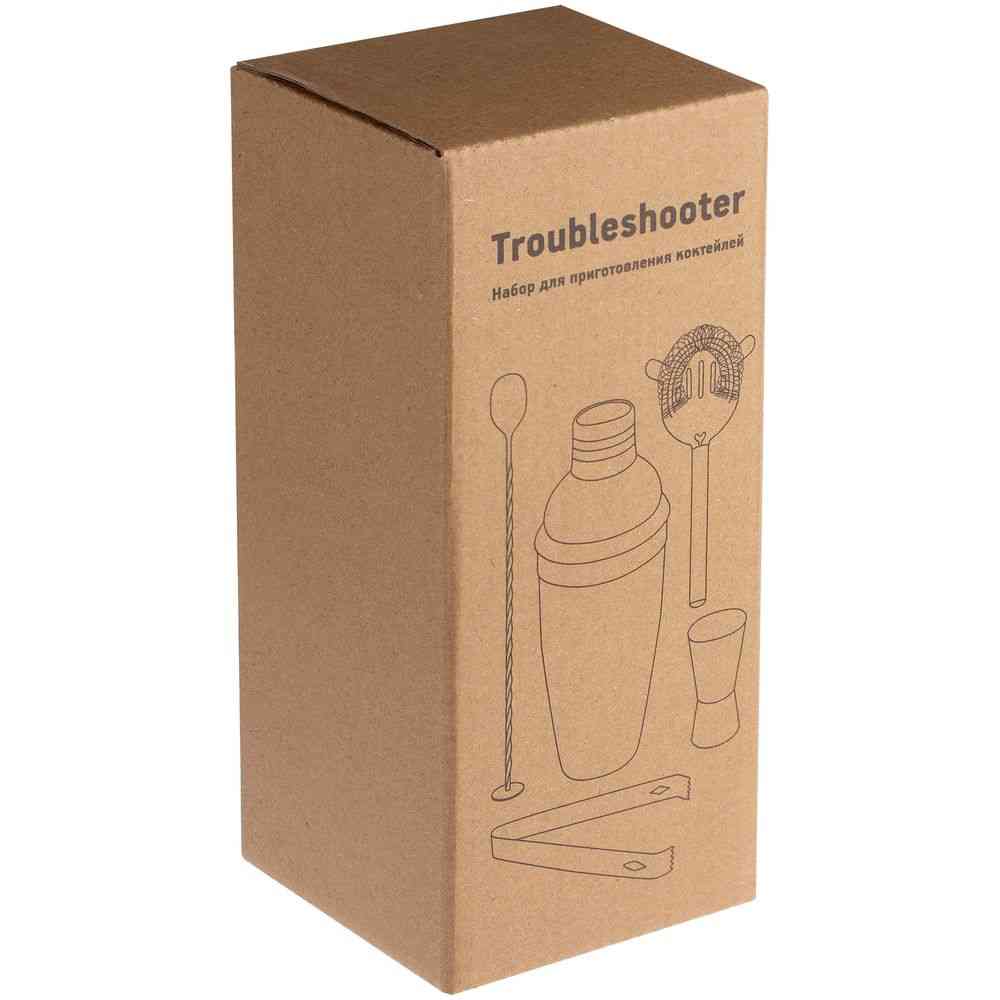 Набор для приготовления коктейлей Troubleshooter, серебристый - 4