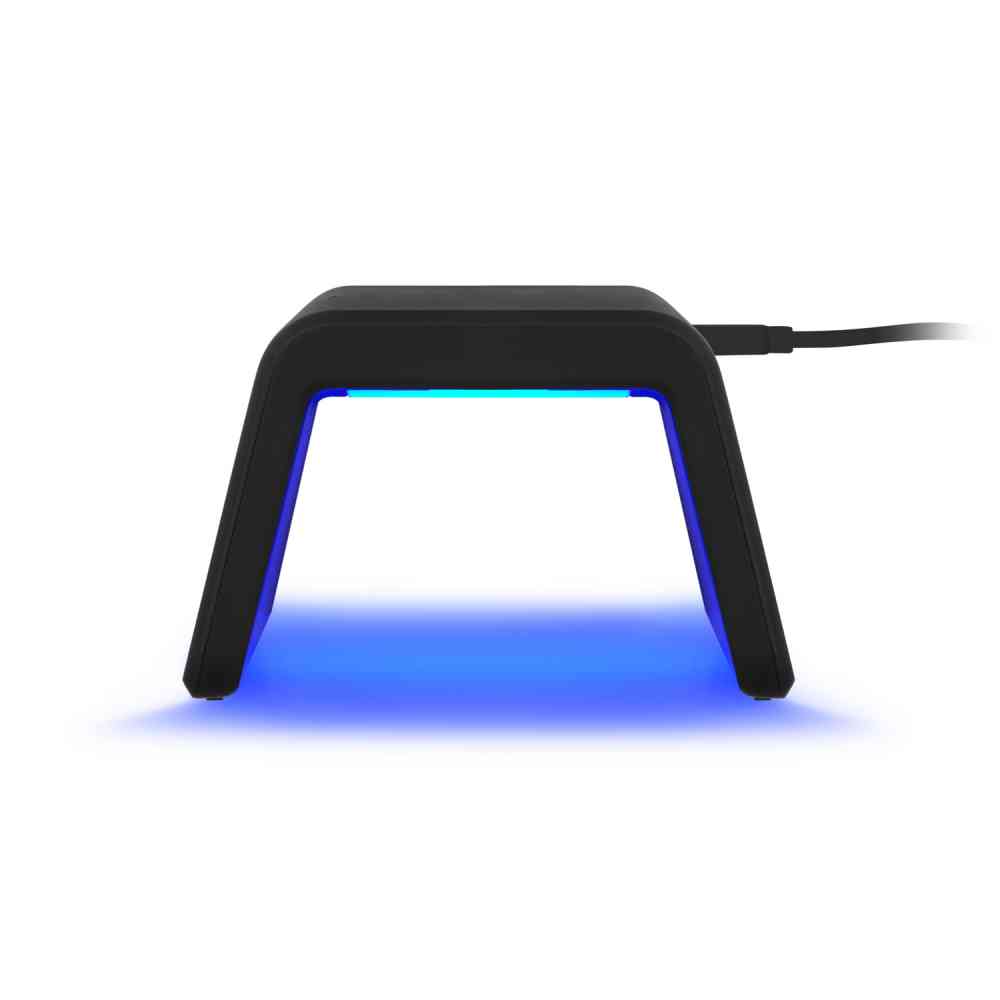 Настольные часы с подсветкой и беспроводной зарядкой 15W Flame, черные - 8