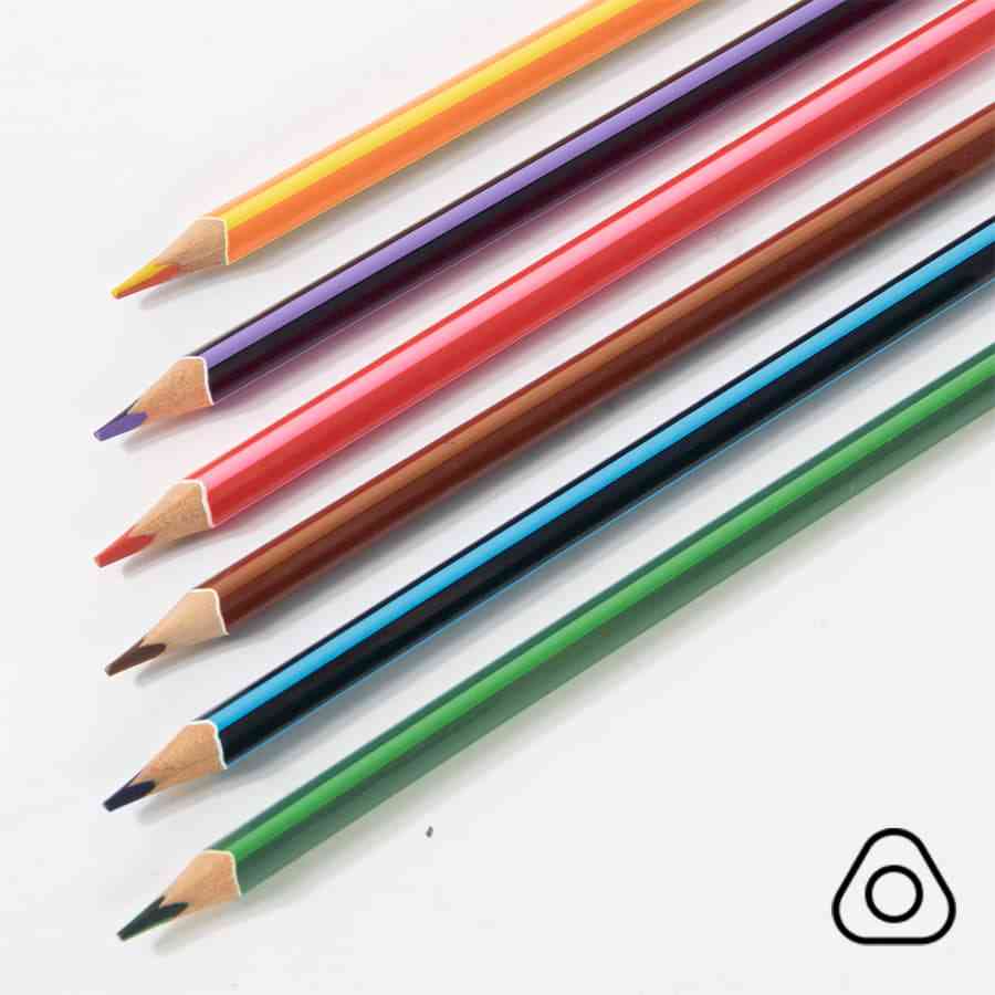 Цветные карандаши двухцветных MERIDIAN, 6шт/12 цветов - 5