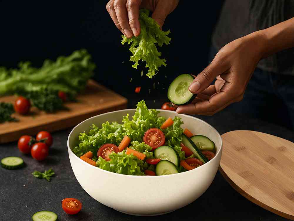 Салатник из натуральных волокон с бамбуковой крышкой Bowl - 9