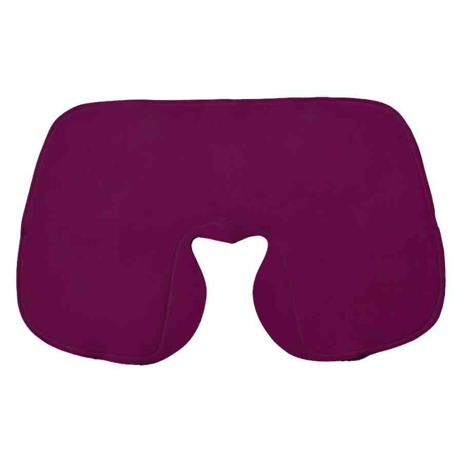 Подушка надувная дорожная в футляре; фуксия; 43,5х27,5 см; твил - 2