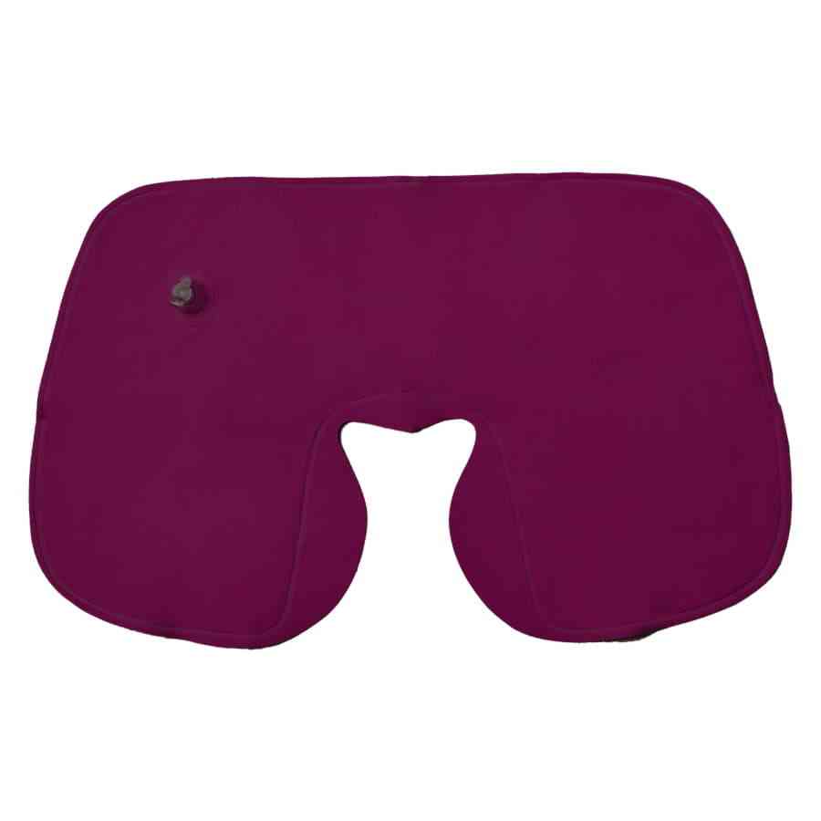 Подушка надувная дорожная в футляре; фуксия; 43,5х27,5 см; твил - 3