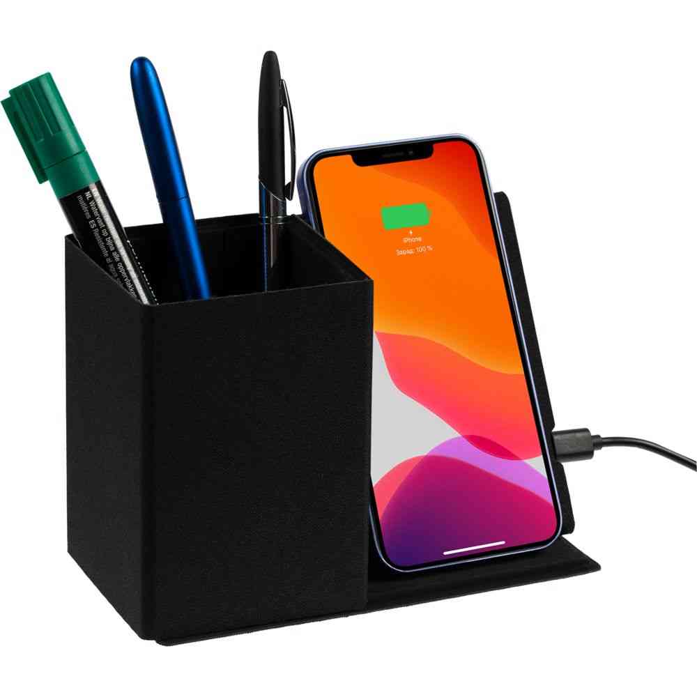 Настольный органайзер Midstream с зарядкой и стаканчиком для ручек - 6