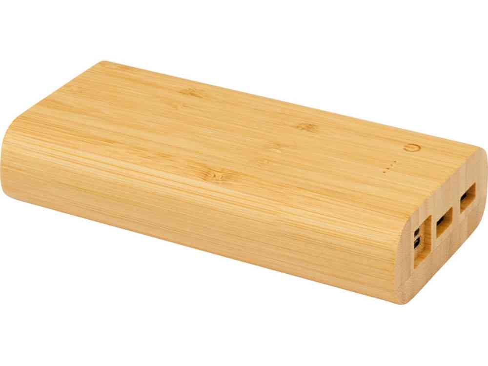 Портативное зарядное устройство Tulda из бамбука, 20000 mAh - 4