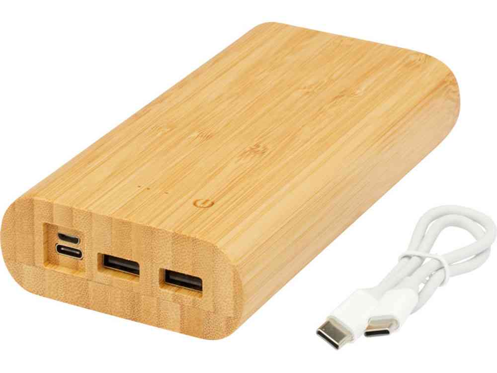 Портативное зарядное устройство Tulda из бамбука, 20000 mAh - 5