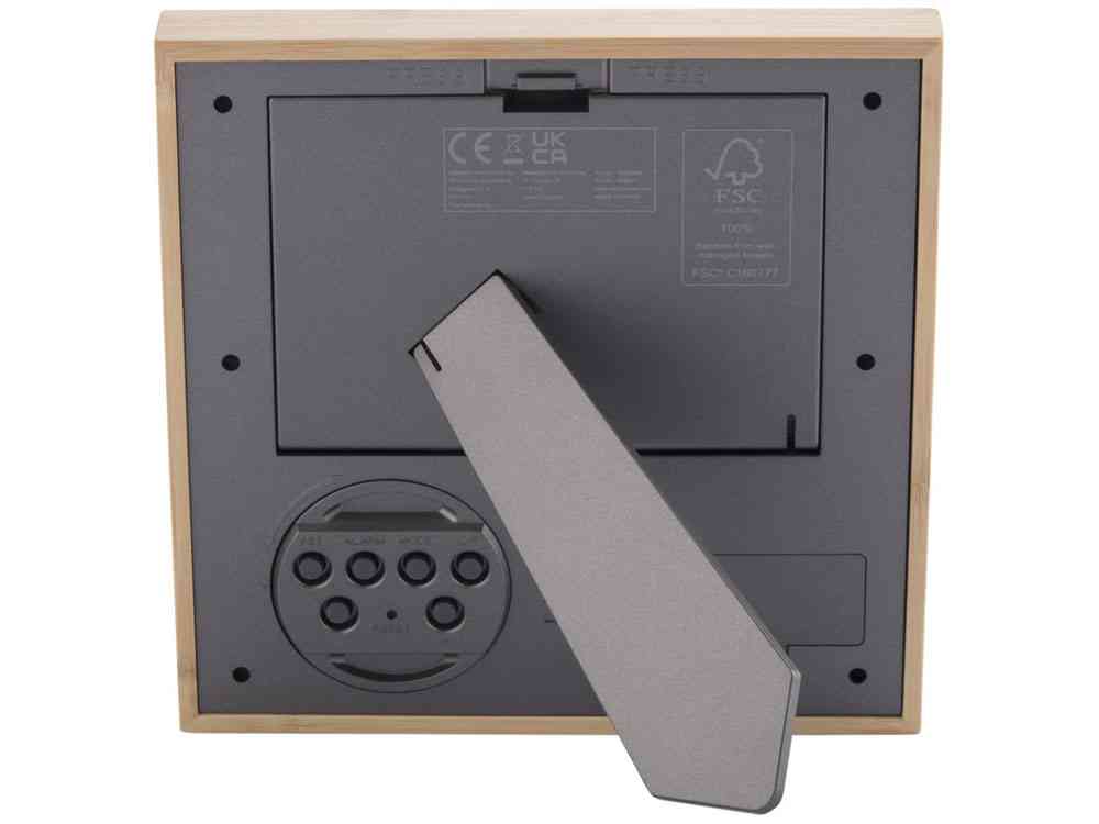 Бамбуковая фоторамка Sasa с метеостанцией - 3