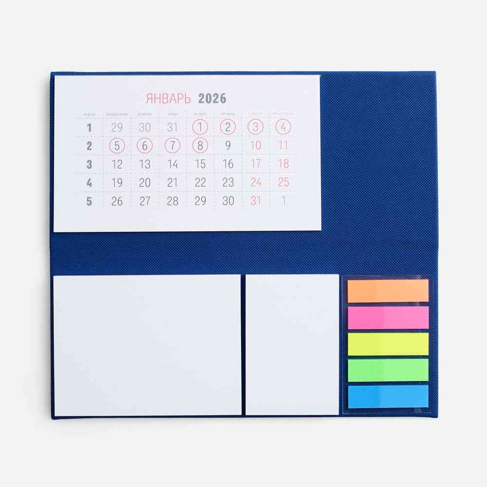 Календарь настольный Grade, синий - 2