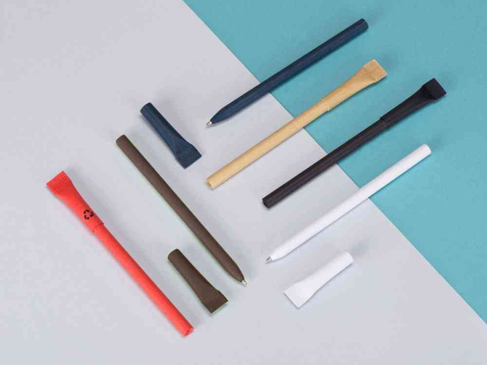 Ручка из переработанной бумаги с колпачком Recycled - 4