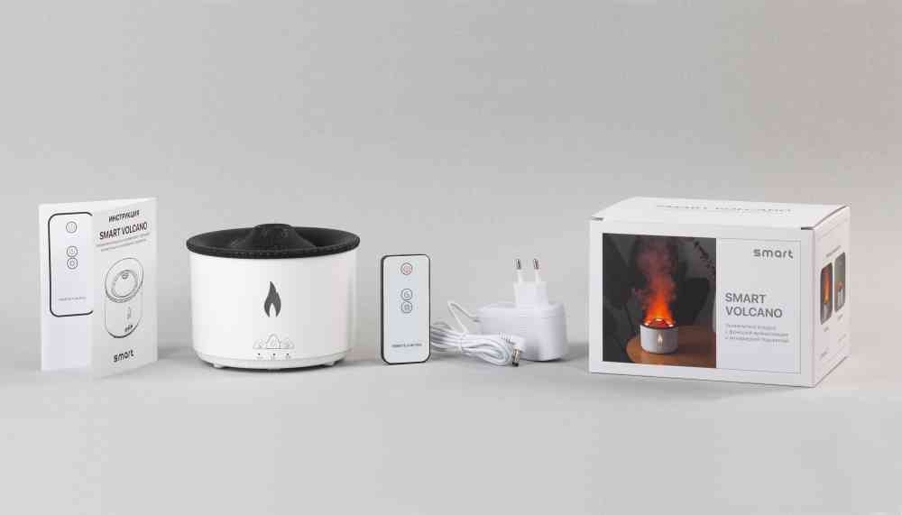 Увлажнитель воздуха "Smart Volcano"с пультом ДУ, функцией ароматерапии и интерьерной подсветкой №8