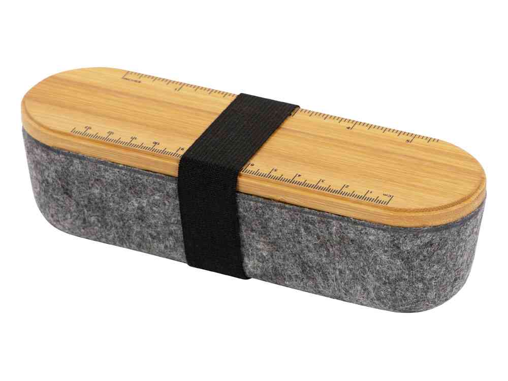 Пенал с линейкой и подставкой для телефона из бамбука Haruki - 2