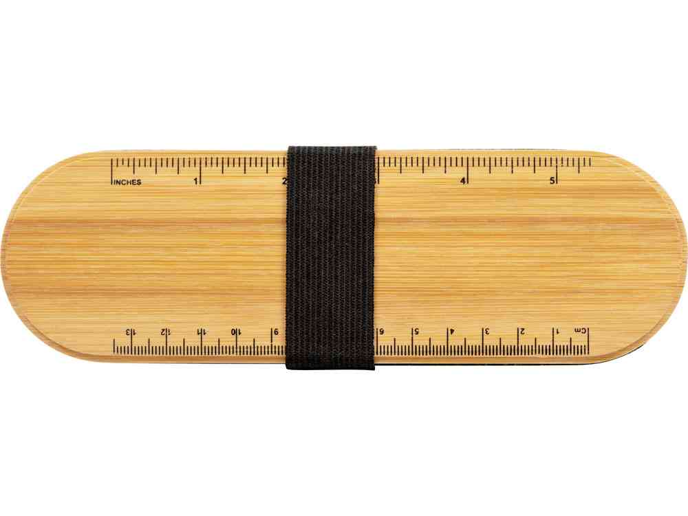 Пенал с линейкой и подставкой для телефона из бамбука Haruki - 4