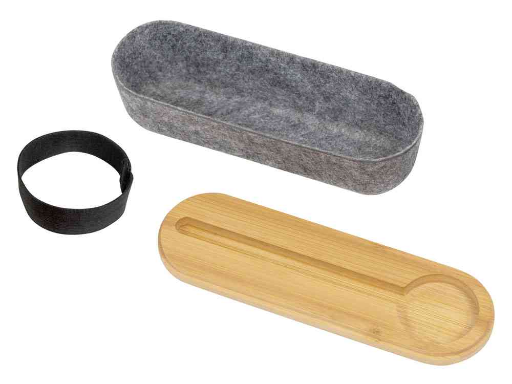 Пенал с линейкой и подставкой для телефона из бамбука Haruki - 5