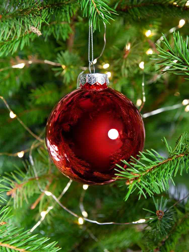 Елочный шар Finery Gloss, 8 см, глянцевый красный - 5