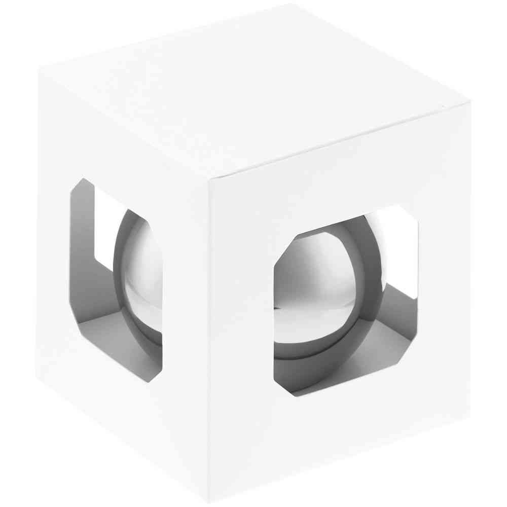 Елочный шар Finery Gloss, 8 см, глянцевый серебристый - 2