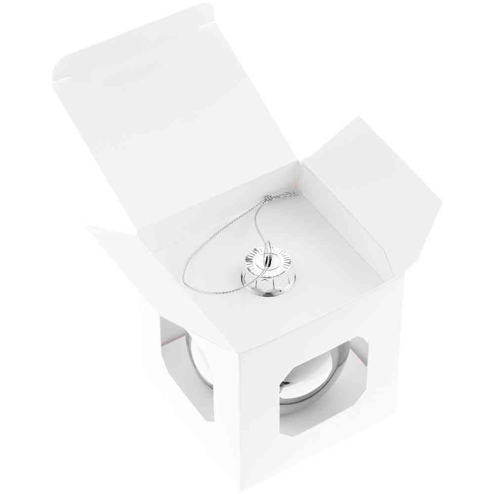 Елочный шар Finery Gloss, 8 см, глянцевый серебристый - 3