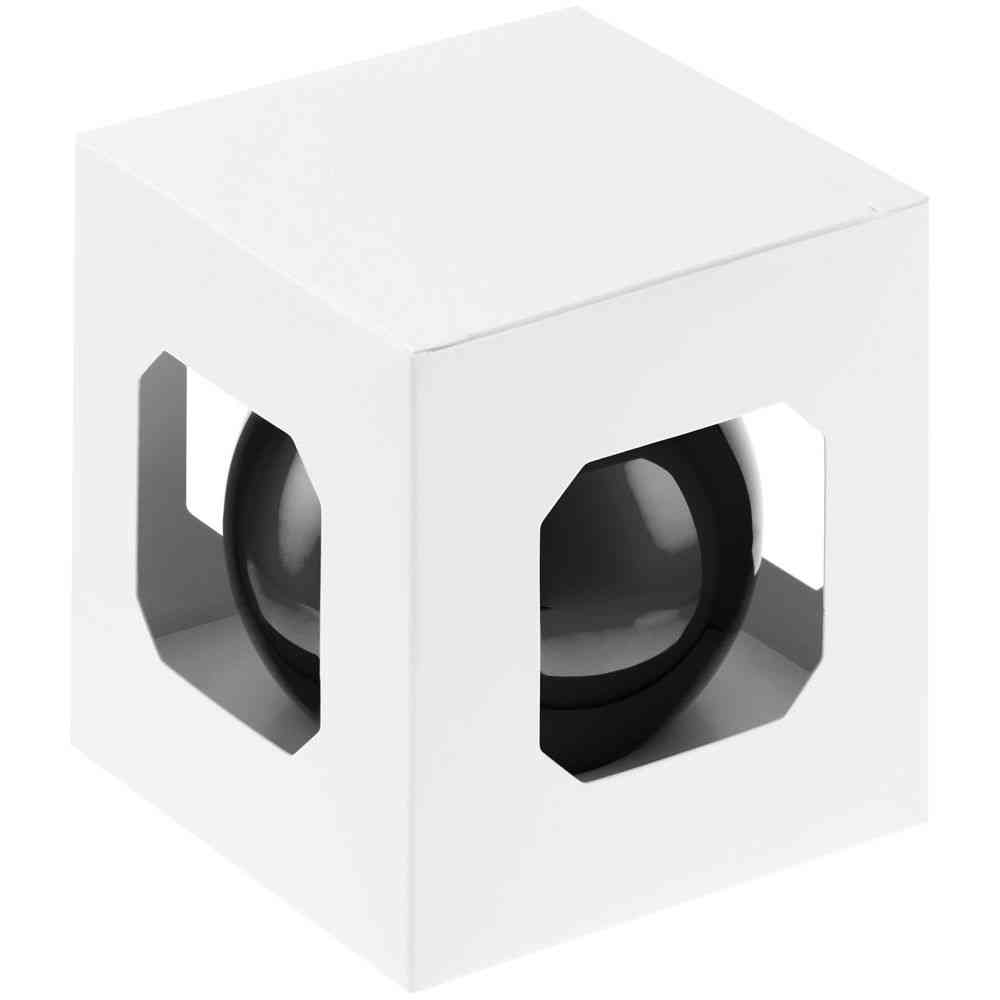 Елочный шар Finery Gloss, 8 см, глянцевый черный - 2