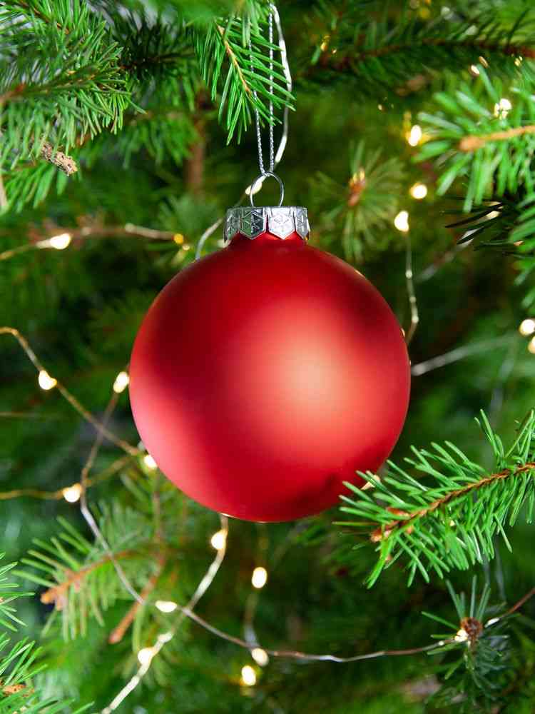 Елочный шар Finery Matt, 8 см, матовый красный - 5