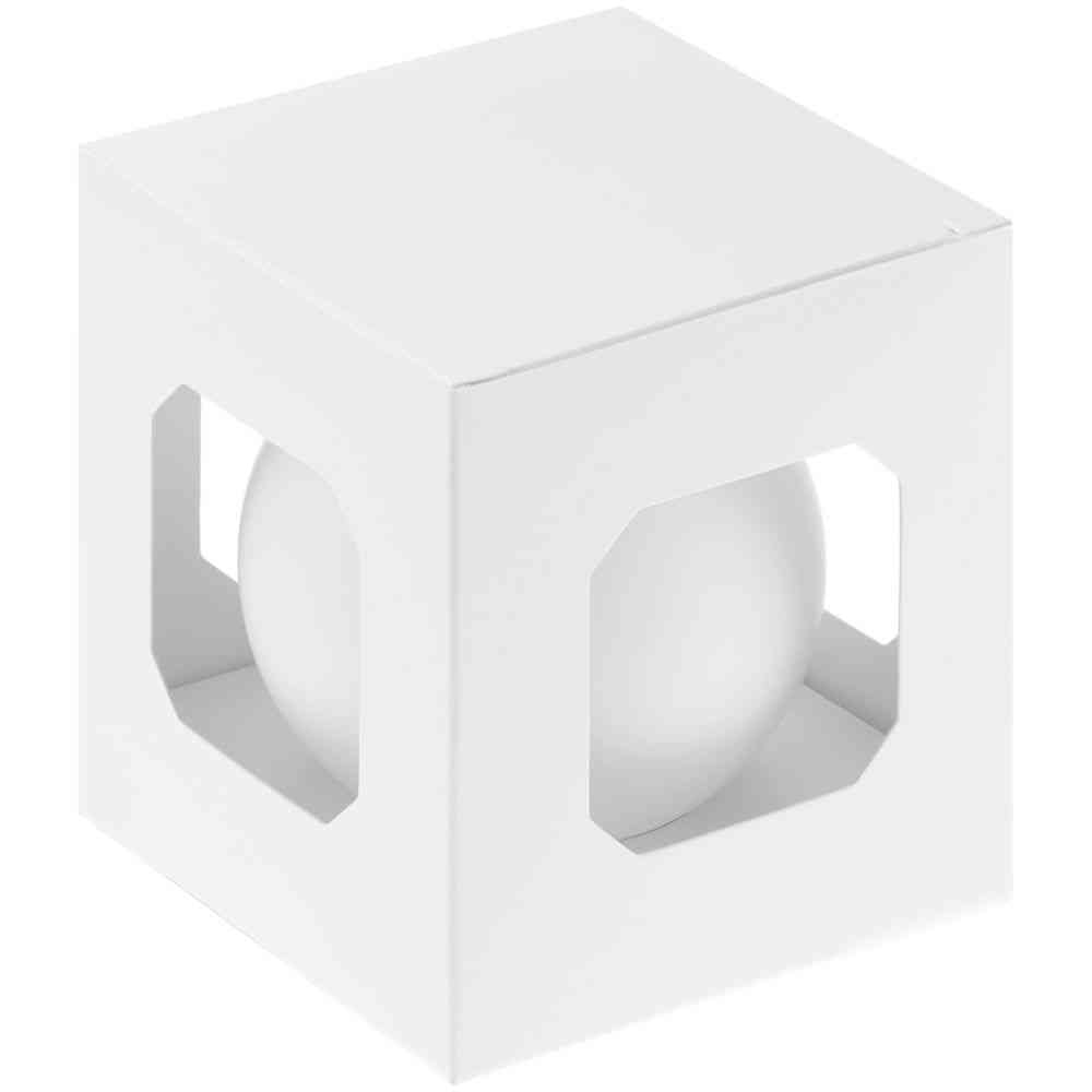 Елочный шар Finery Matt, 8 см, матовый белый - 2