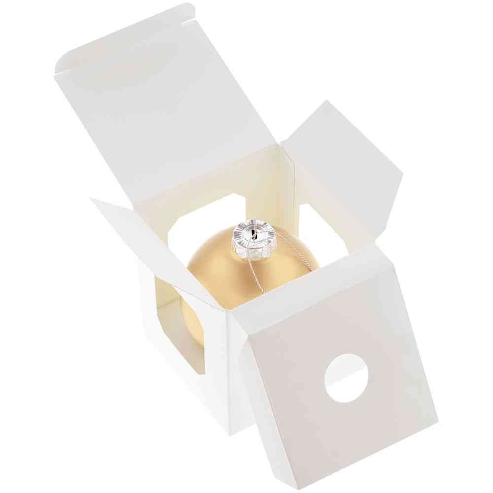 Елочный шар Finery Matt, 8 см, матовый золотистый - 4