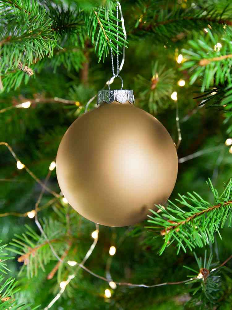 Елочный шар Finery Matt, 8 см, матовый золотистый - 5