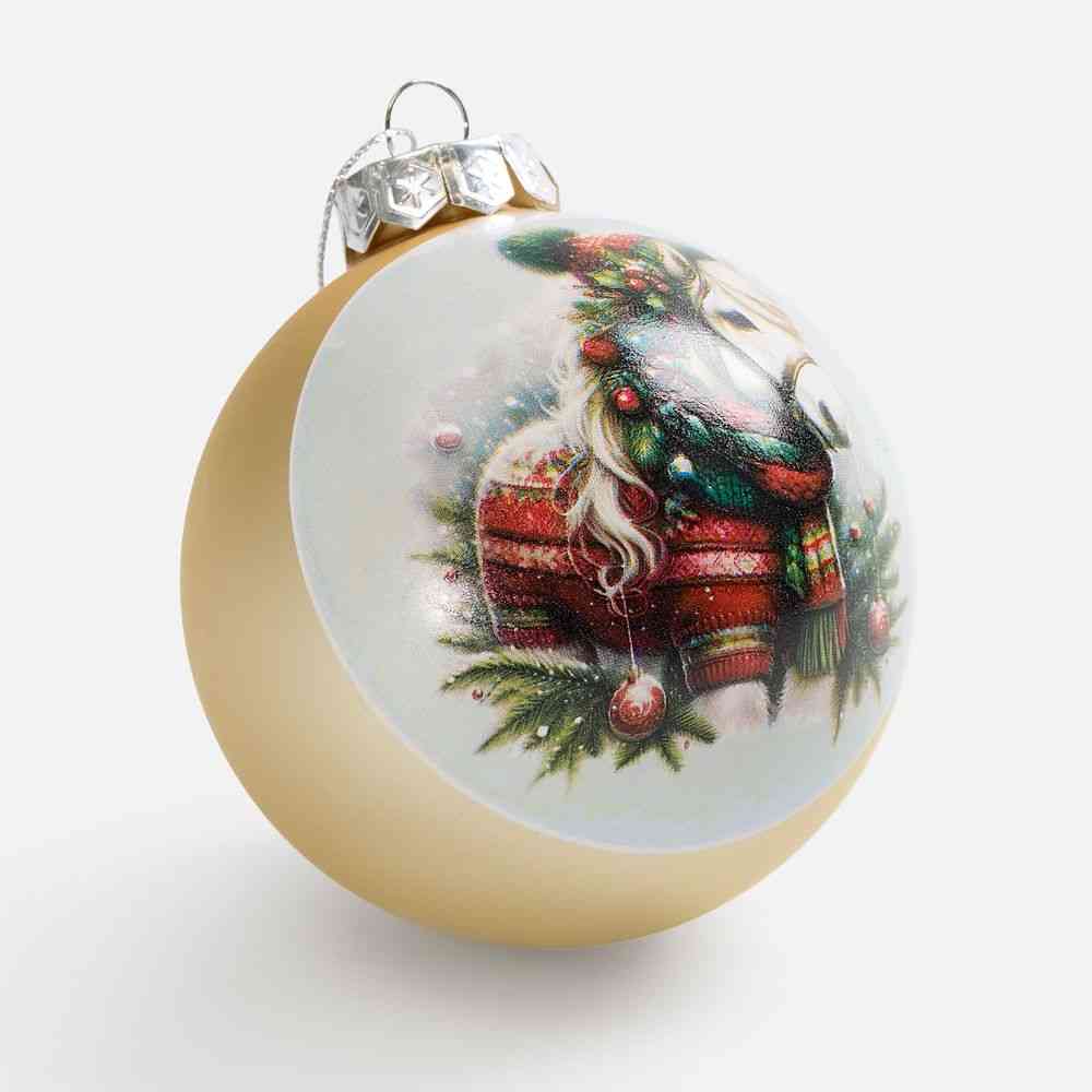 Елочный шар Finery Matt, 8 см, матовый золотистый - 6