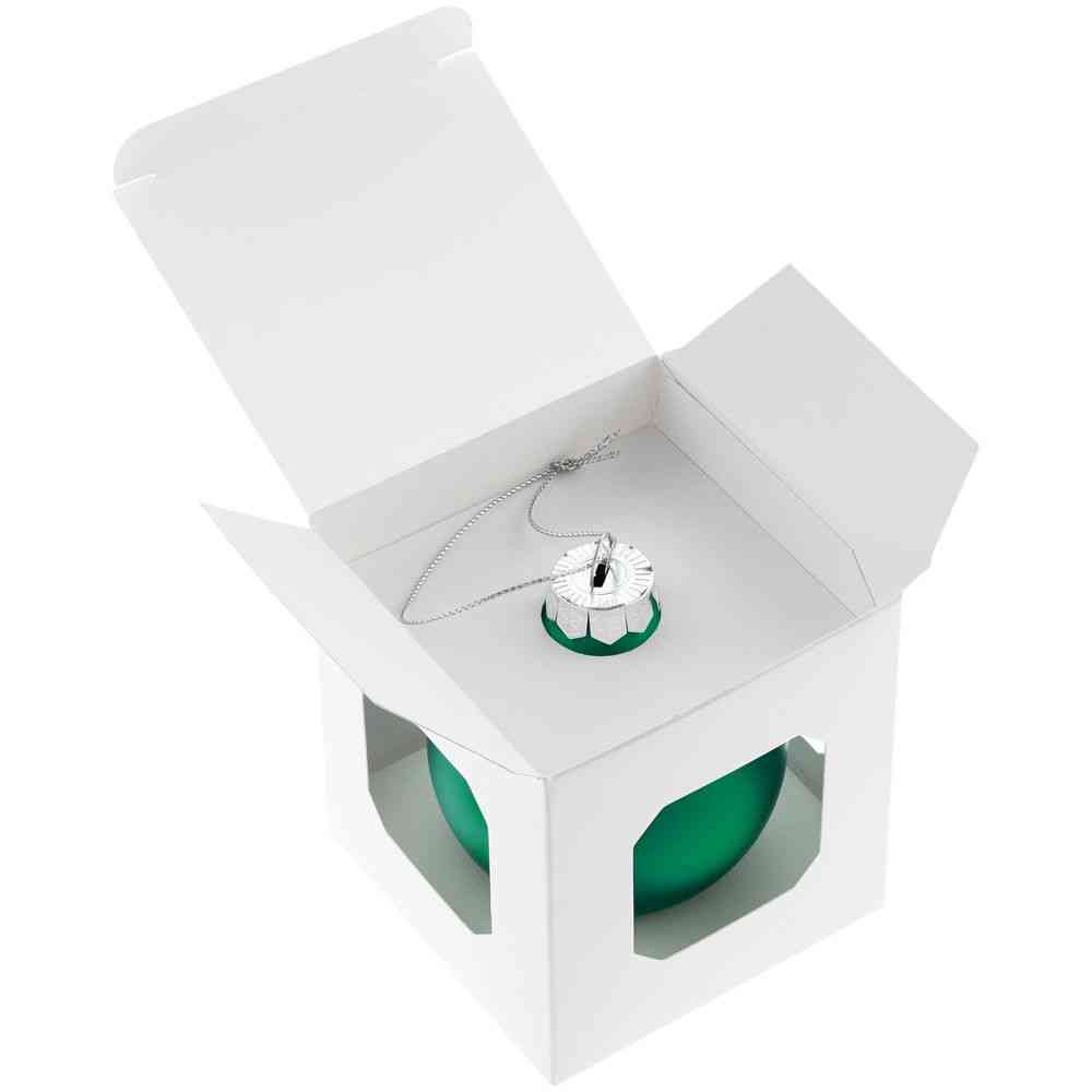 Елочный шар Finery Matt, 8 см, матовый зеленый - 3