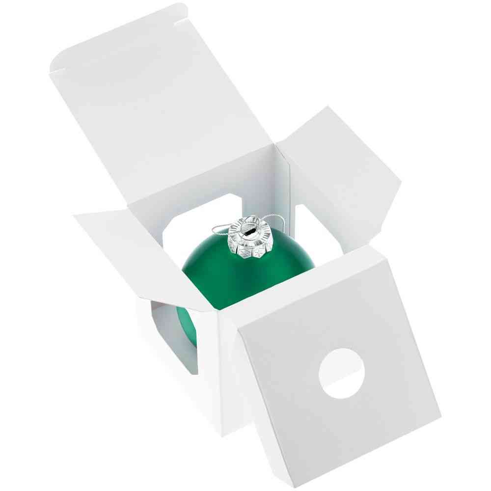 Елочный шар Finery Matt, 8 см, матовый зеленый - 4