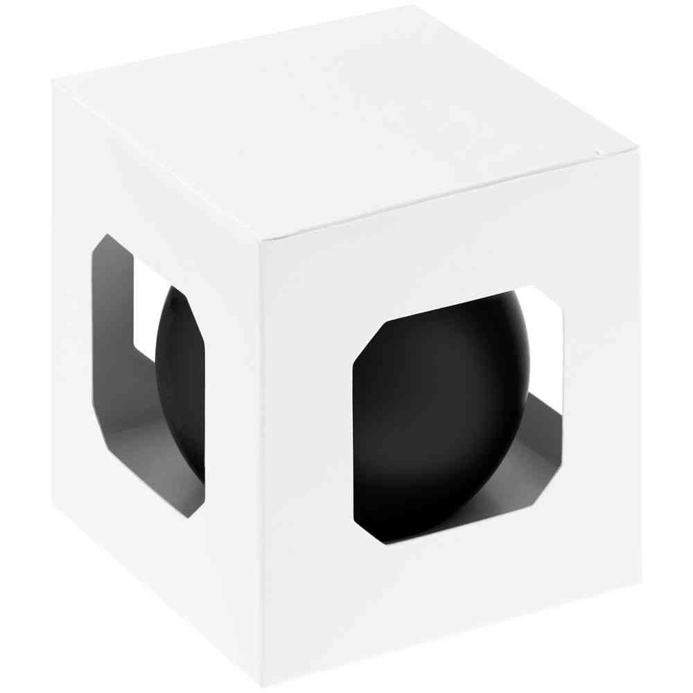 Елочный шар Finery Matt, 8 см, матовый черный - 2