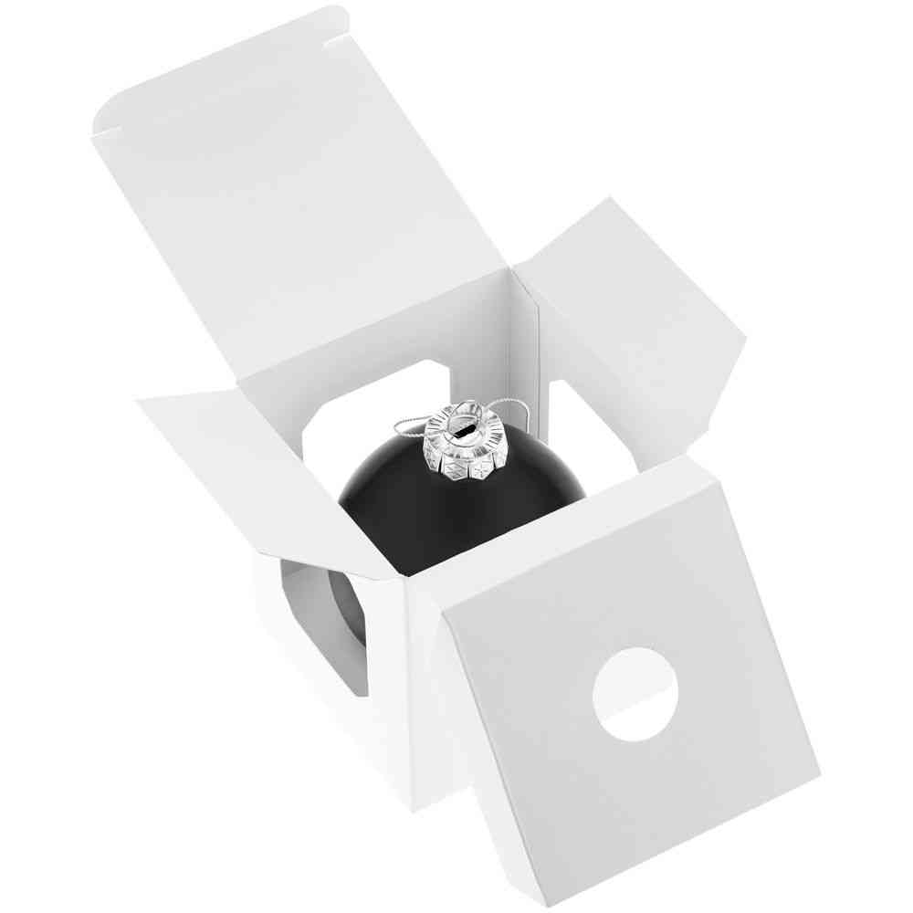 Елочный шар Finery Matt, 8 см, матовый черный - 4