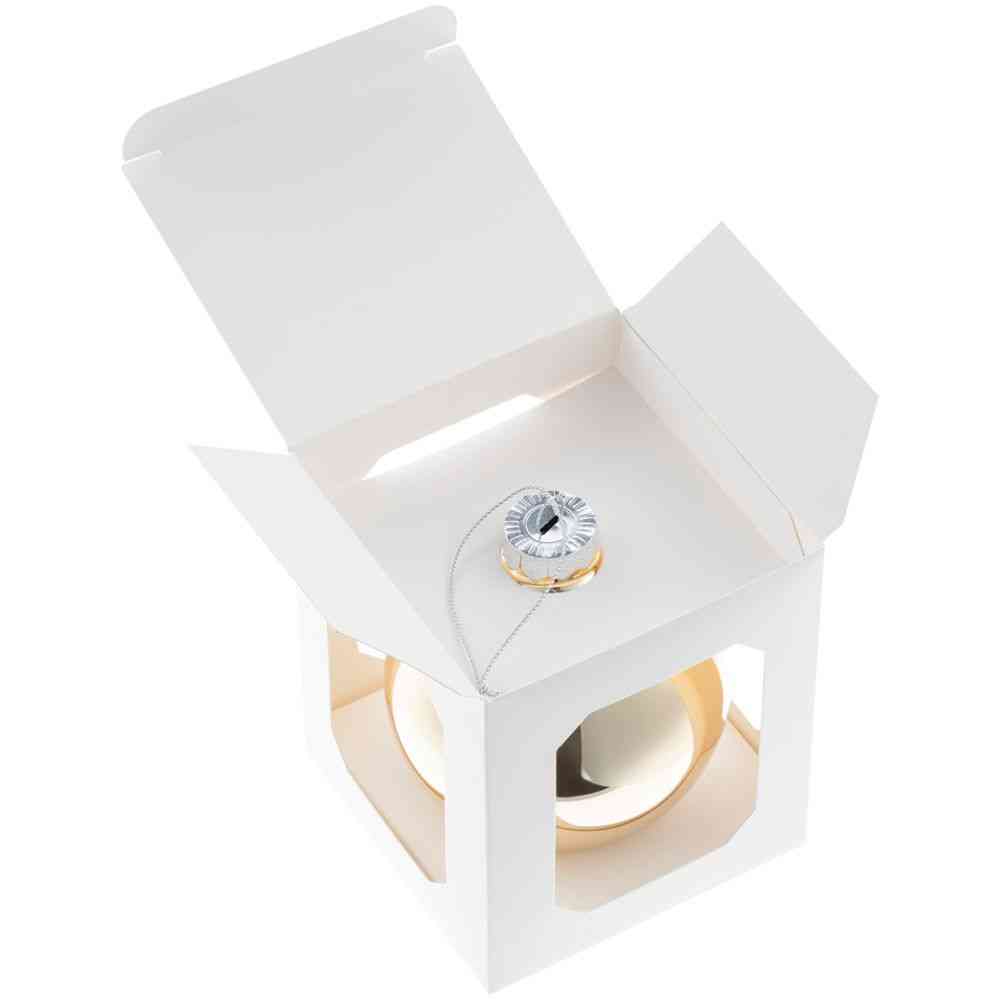 Елочный шар Finery Gloss, 10 см, глянцевый золотистый - 4