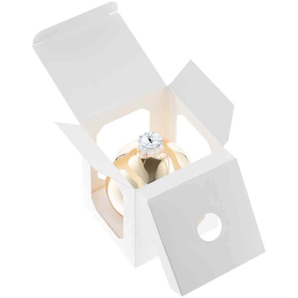 Елочный шар Finery Gloss, 10 см, глянцевый золотистый - 5