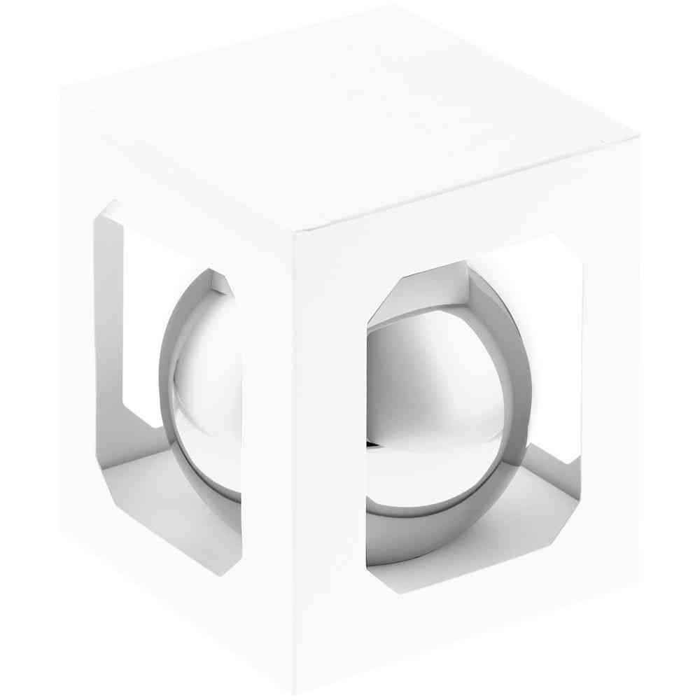 Елочный шар Finery Gloss, 10 см, глянцевый серебристый - 3