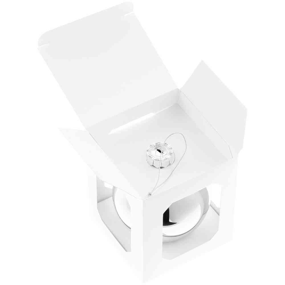 Елочный шар Finery Gloss, 10 см, глянцевый серебристый - 4