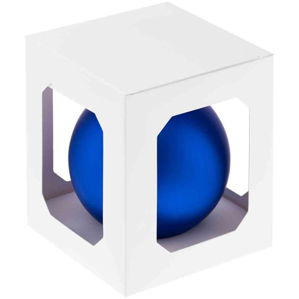 Елочный шар Finery Matt, 10 см, матовый синий - 3